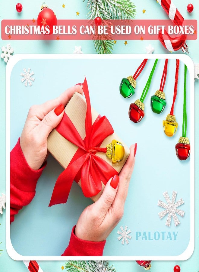 Palotay Christmas Bell Necklace Christmas Jingle Bells Necklace Gifts for Women Red Green Christmas Decorations Party Accessories 12Pcs - Image 4